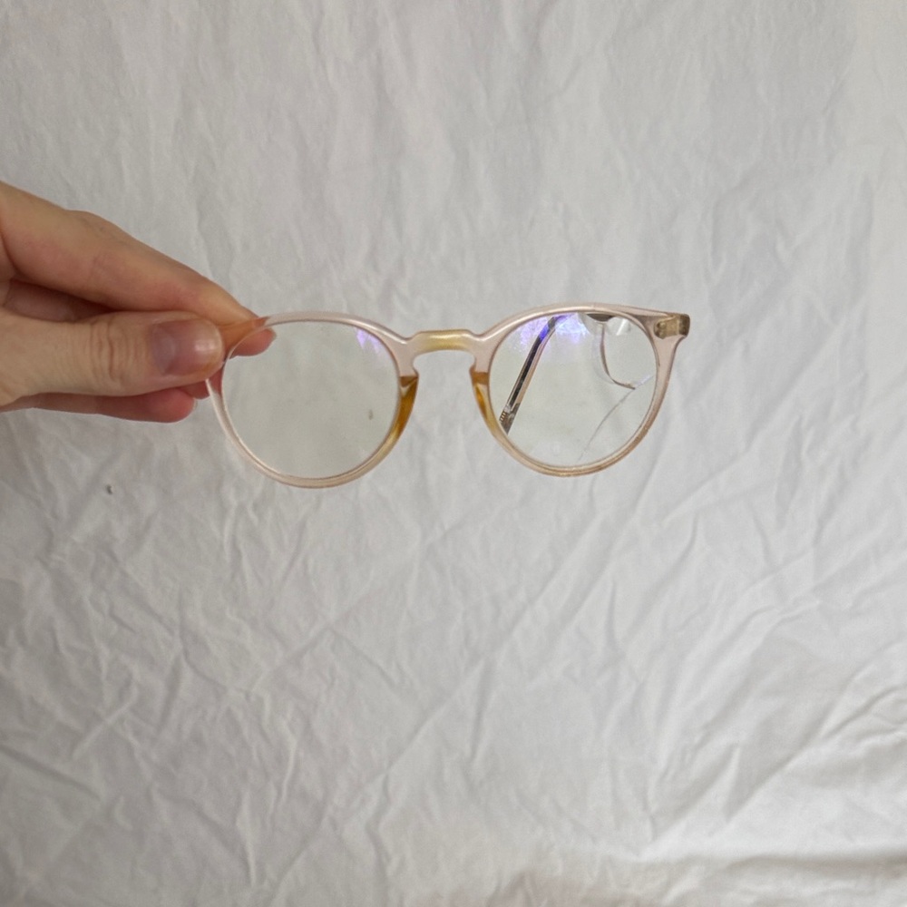 Oliver Peoples O’Malley Clear Frames Optical Glasses READ Cracked Lenses